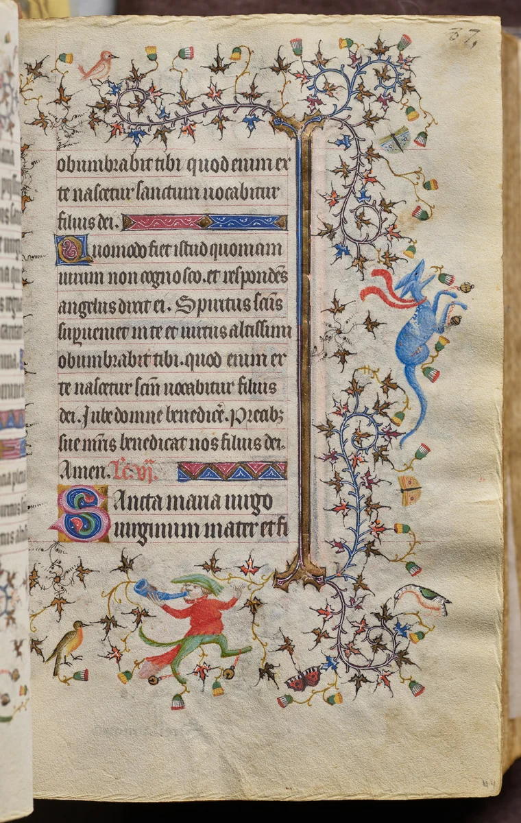 Hours of Charles the Noble, King of Navarre (1361-1425): fol. 44r, Text by Master of the Brussels Initials and Associates, book, 1400-1410