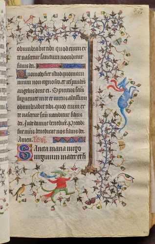 Hours of Charles the Noble, King of Navarre (1361-1425): fol. 44r, Text by Master of the Brussels Initials and Associates, book, 1400-1410