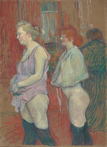 Rue des Moulins, 1894 by Henri de Toulouse-Lautrec, painting, 1894