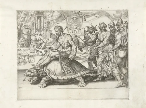 Triomf van Job by Unknown, print, 1559