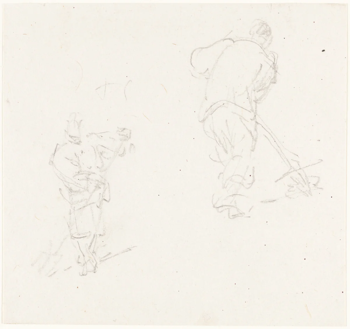 Two Chinese Laborers by George Chinnery, drawing, 1838