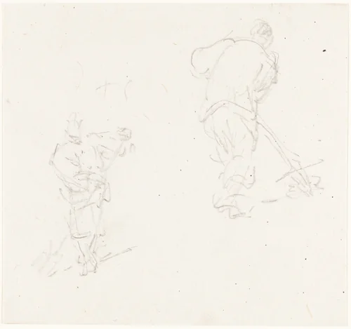 Two Chinese Laborers by George Chinnery, drawing, 1838
