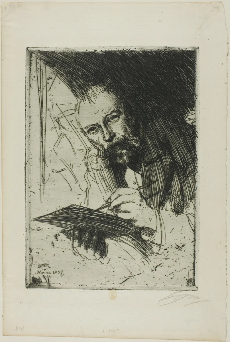 Carl Larsson by Anders Zorn, print, 1897
