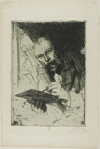 Carl Larsson by Anders Zorn, print, 1897