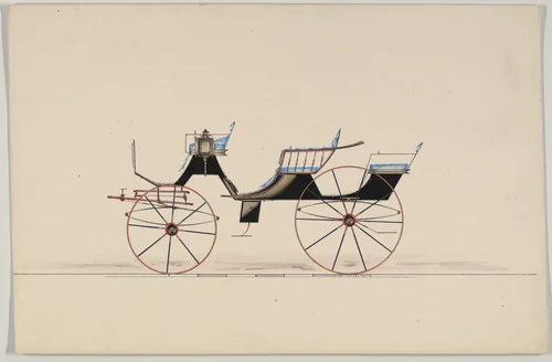 Excursion Wagon (no number) by Brewster & Co., drawing, 1850-1870