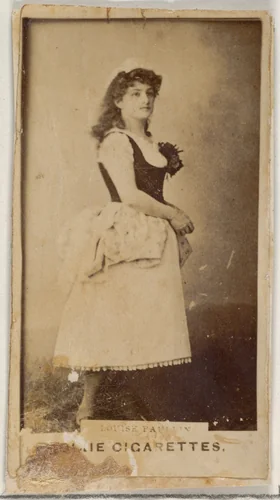 Louise Paullin, from the Actors and Actresses series (N45, Type 7) for Dixie Cigarettes by Allen & Ginter, photograph, 1885-1891