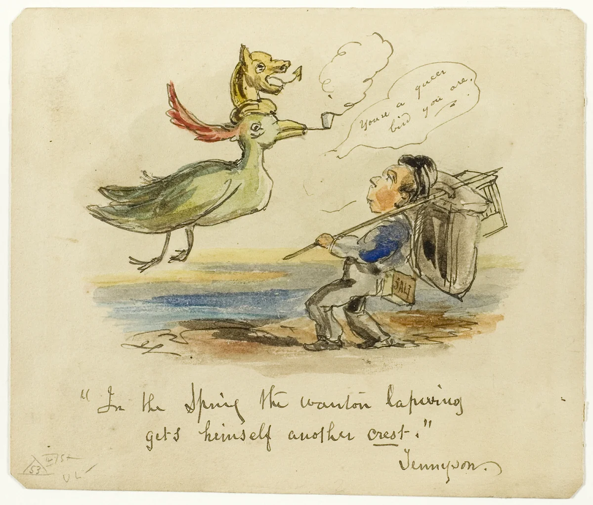 In the Spring the Wanton Lapwing gets himself another Crest by George Cruikshank, painting, 1812-1878