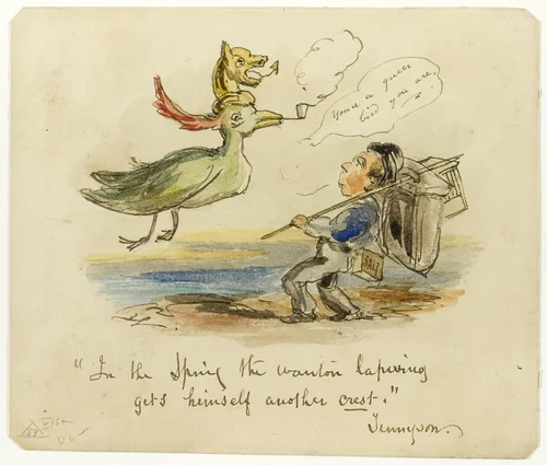 In the Spring the Wanton Lapwing gets himself another Crest by George Cruikshank, painting, 1812-1878