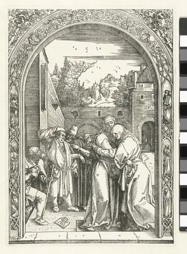 De ontmoeting bij de Gouden Poort by Unknown, print, 1504
