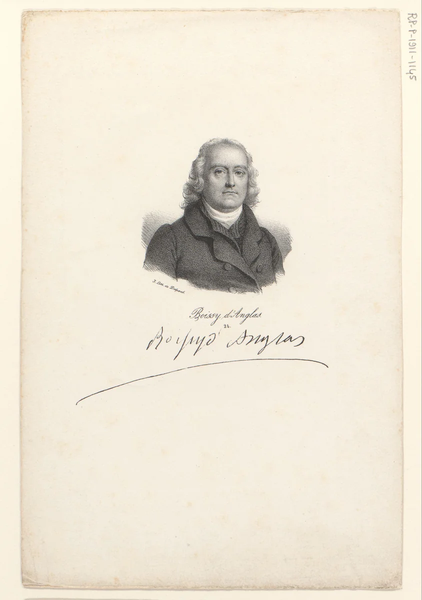 Portret van François-Antoine de Boissy d'Anglas by anonymous, print, 1818-1842