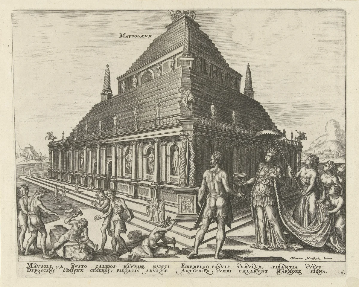 Mausoleum van Halicarnassus by Unknown, print, 1572