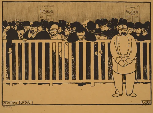 Deuxieme Bureau (Box Office) by Félix Vallotton, print, 1893