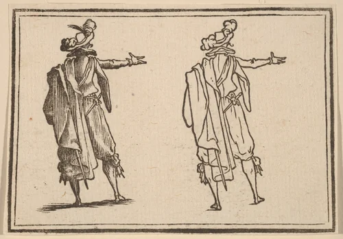 Man Seen from Behind with His Right Arm Extended by Edouard Eckman
Jacques Callot, print, 1621