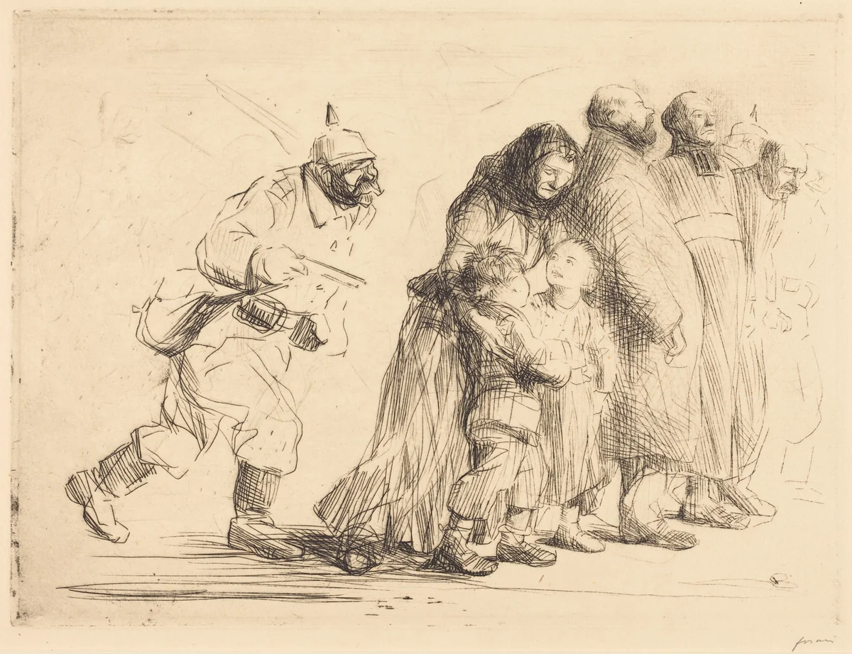 Les notables (grande planche) (The Notables) (large plate) by Jean-Louis Forain, print, 1915