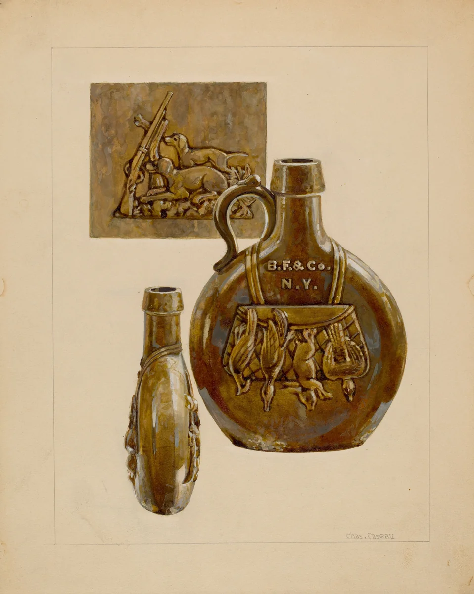 Liquor Bottle by Charles Caseau, index of american design, 1937