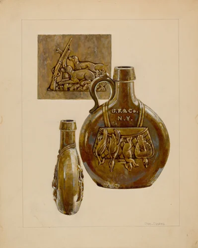 Liquor Bottle by Charles Caseau, index of american design, 1937