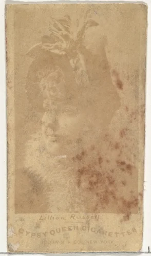 Lillian Russell, from the Actors and Actresses series (N171) for Gypsy Queen Cigarettes by Goodwin & Company, photograph, 1886-1890