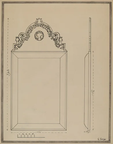 Mirror by Nicholas Gorid, index of american design, 1936