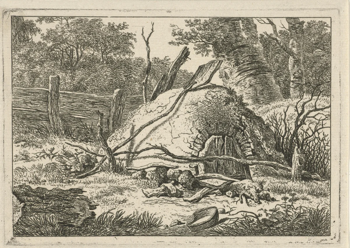 Oven met schop by Hermanus Fock, print, 1781-1822