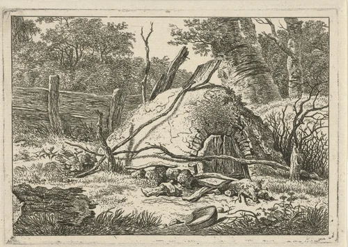 Oven met schop by Hermanus Fock, print, 1781-1822