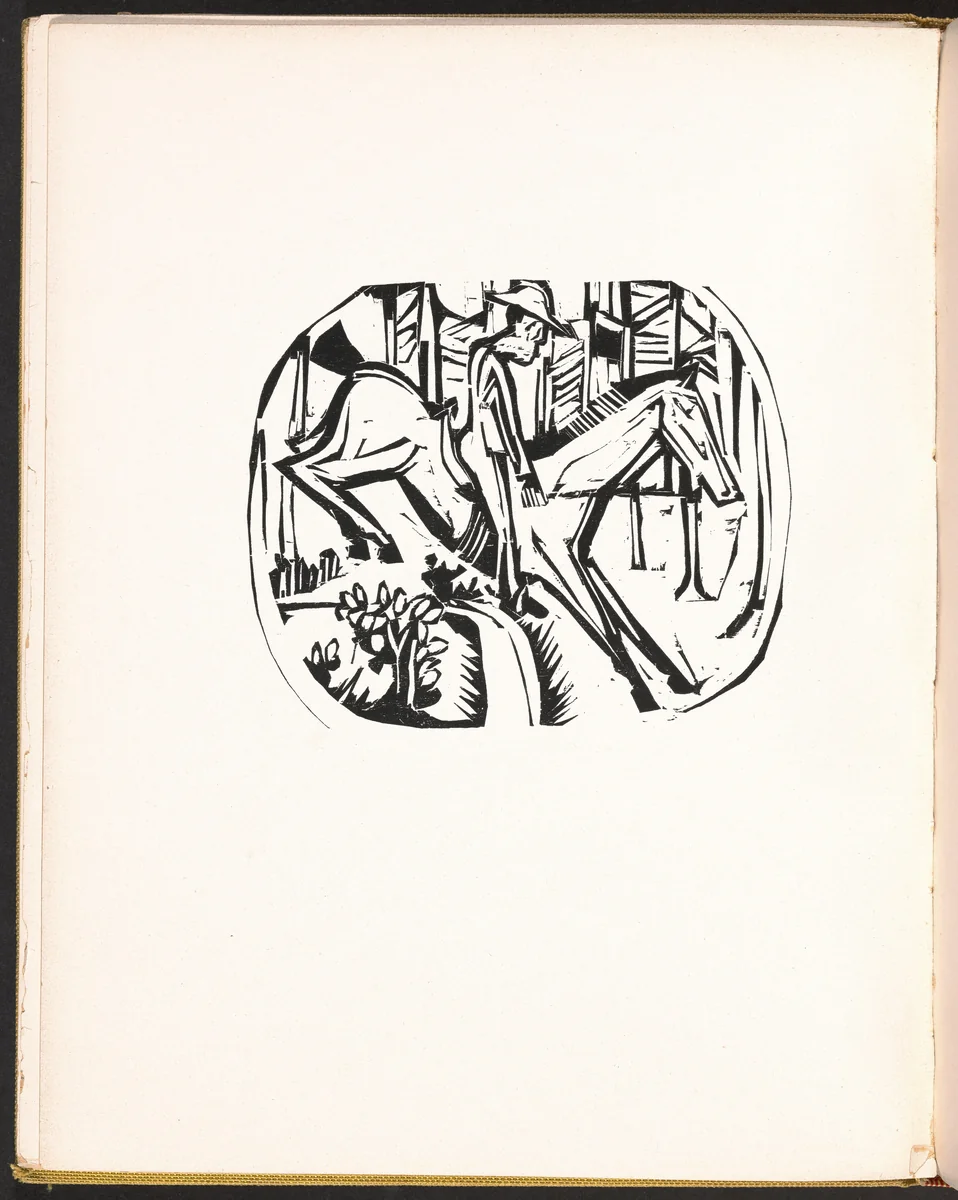 Plate from Kirchner Zeichnungen (Kirchner Drawings) by Ernst Ludwig Kirchner, volume, 1925