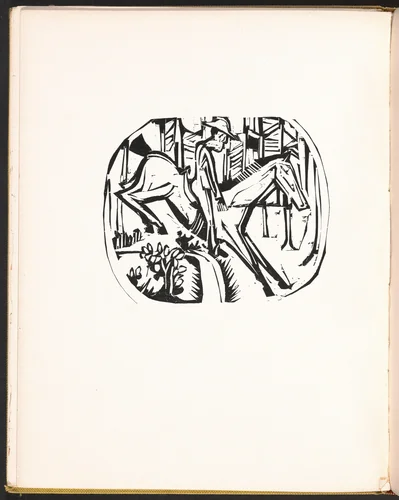 Plate from Kirchner Zeichnungen (Kirchner Drawings) by Ernst Ludwig Kirchner, volume, 1925