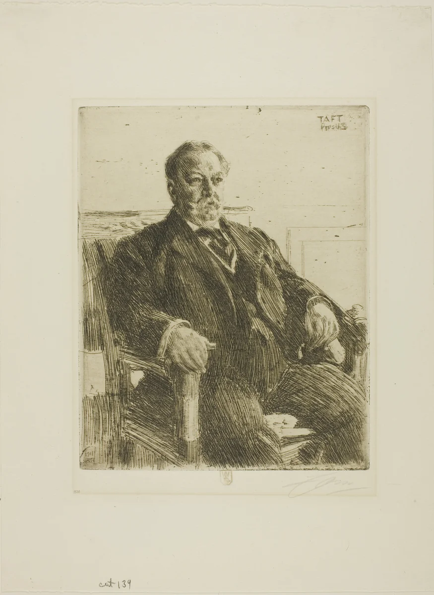President William H. Taft by Anders Zorn, print, 1911