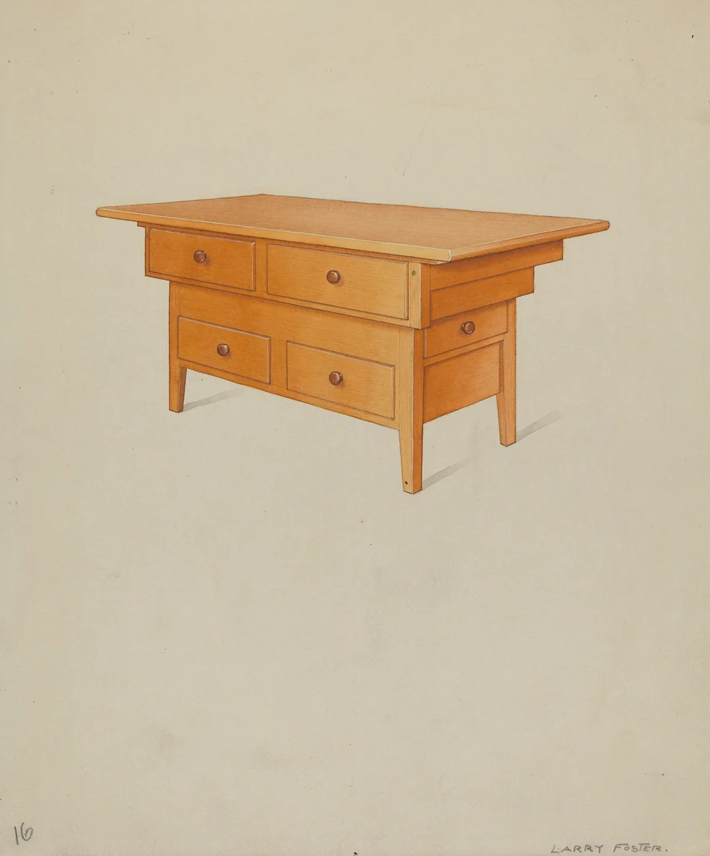 Dairy Counter by Lawrence Foster, index of american design, 1935-1942