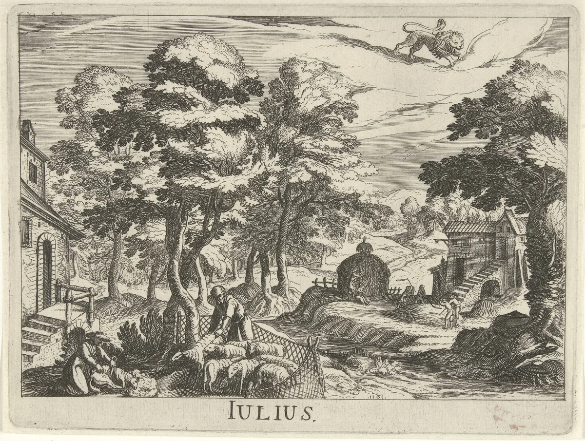 Juli by Simon Frisius, print, 1611