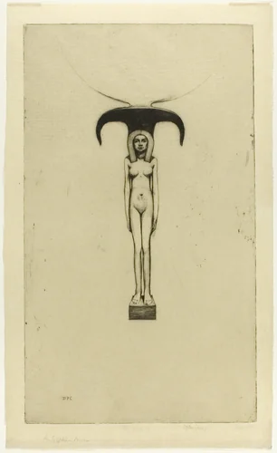An Egyptian Mirror by David Young Cameron, print, 1909