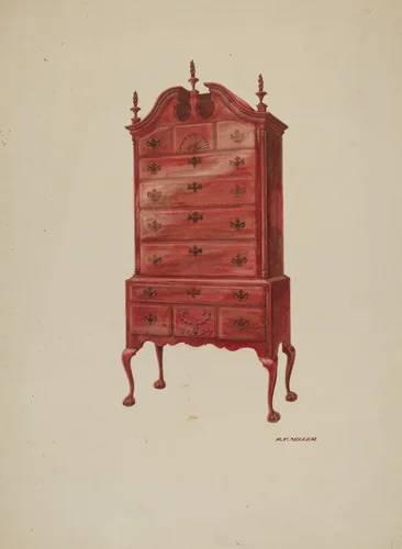 High-boy by Randolph F. Miller, index of american design, 1937