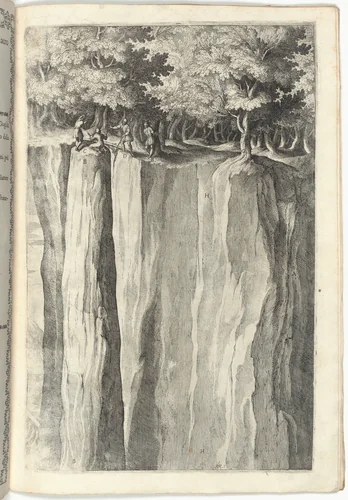 The Rock of Brother Wolf (Sasso di fra' Lupo) [plate V] by Jacopo Ligozzi, print, 1612