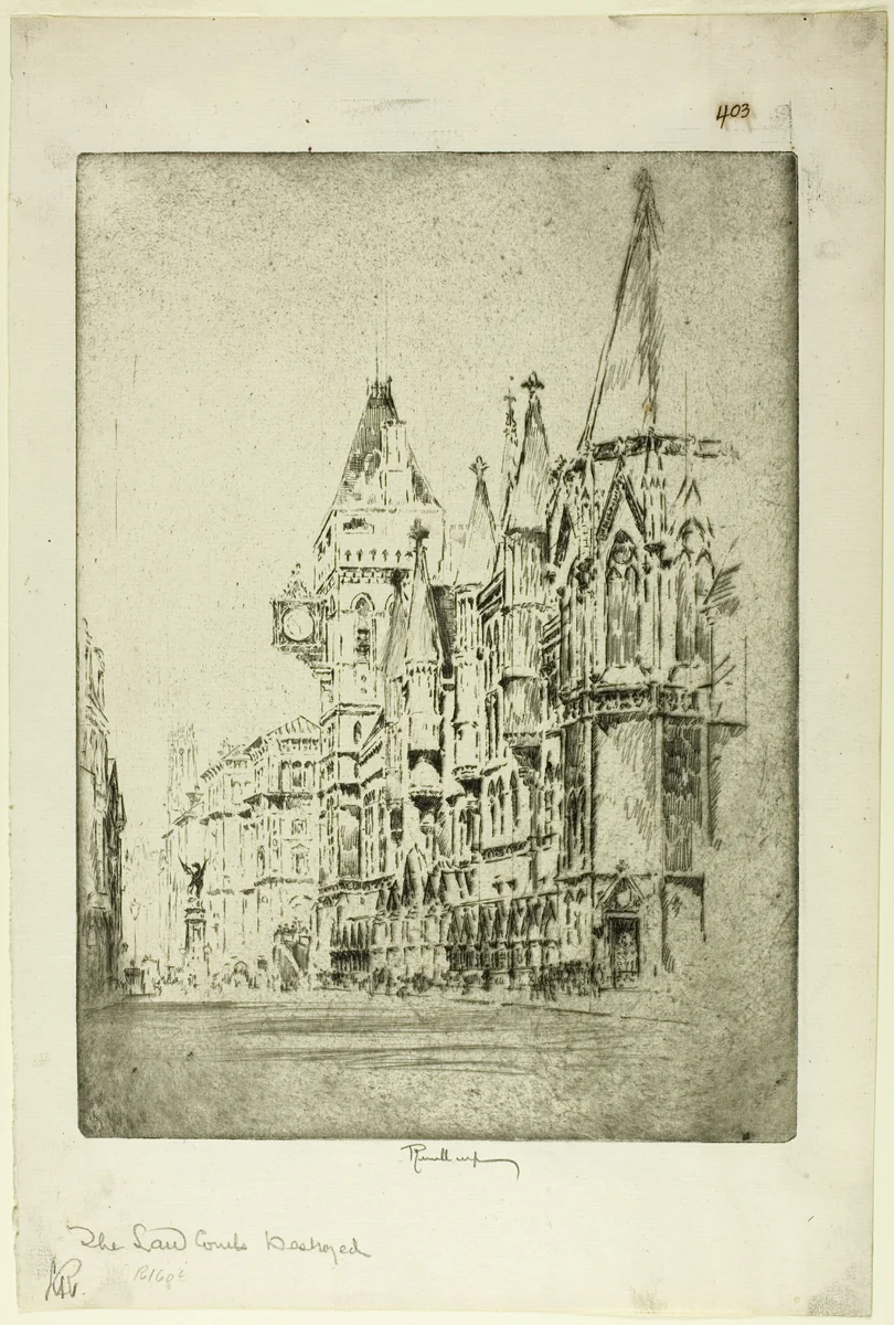 The Law Courts by Joseph Pennell, print, 1905
