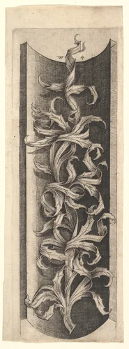 Foliate Ornament by Master W with Key, print, 1460-1495