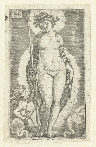 Venus en Cupido by Unknown, print, 1510-1550