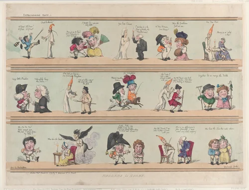 Borders for Rooms, Extravaganzas Plate 1 by Thomas Rowlandson, print, 1799