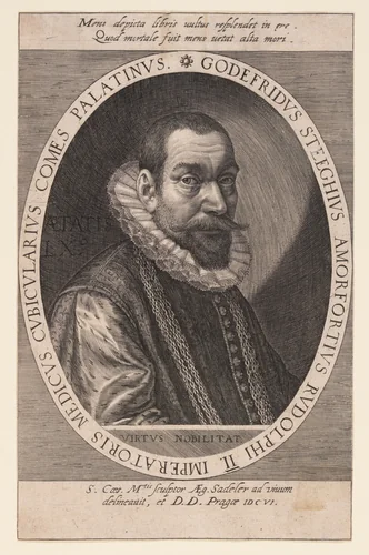 Godfried Steeghuis, Physician & Chamberlain by Aegidius Sadeler, print, 1606