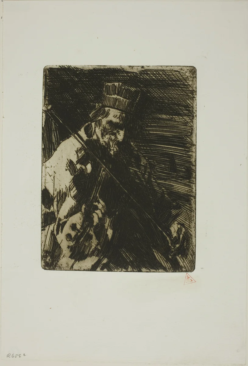 Village Violinist by Anders Zorn, print, 1904