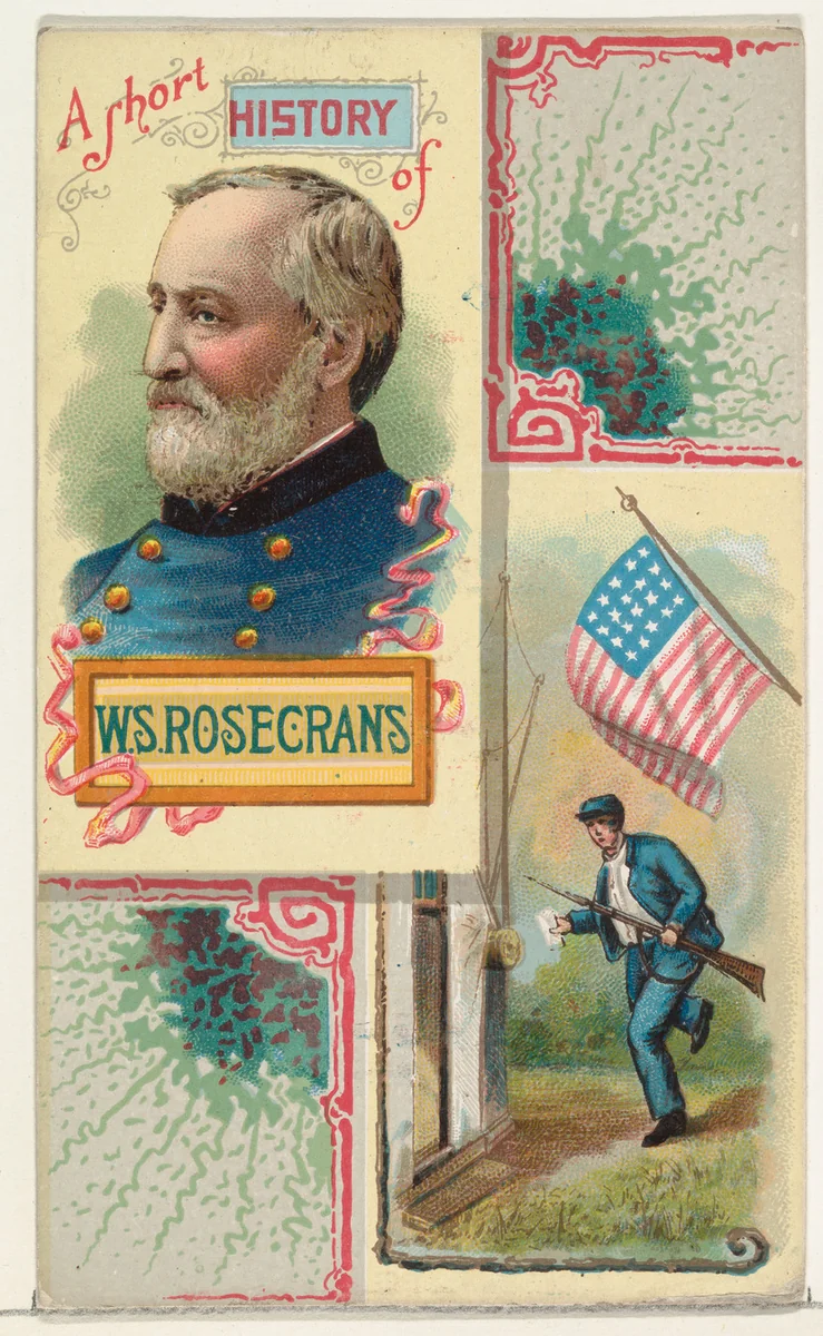 A Short History: General William S. Rosecrans, from the Histories of Generals series (N114) issued by W. Duke, Sons & Co. to promote Honest Long Cut Smoking and Chewing Tobacco by W. Duke, Sons & Co., print, 1888