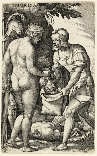 Tamiris, from Greek Heroines by Georg Pencz, print, 1534-1544