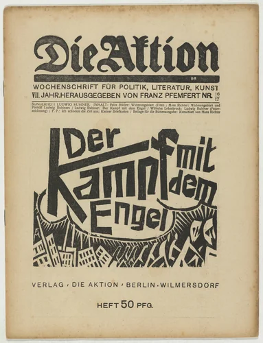 Die Aktion, vol. 7, no. 16/17 by Conrad Felixmüller, periodical, 1917