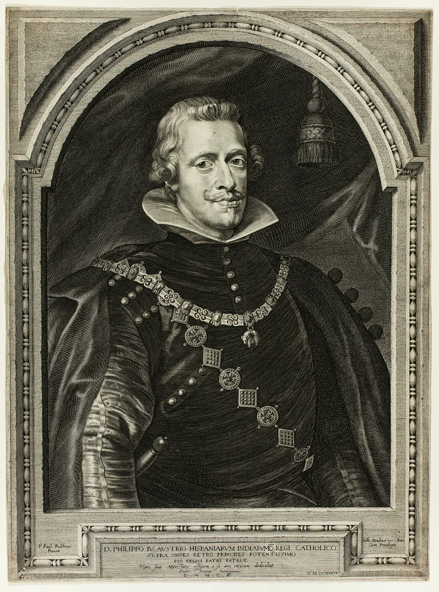 Philip IV, King of Spain by Paulus Pontius, print, 1632