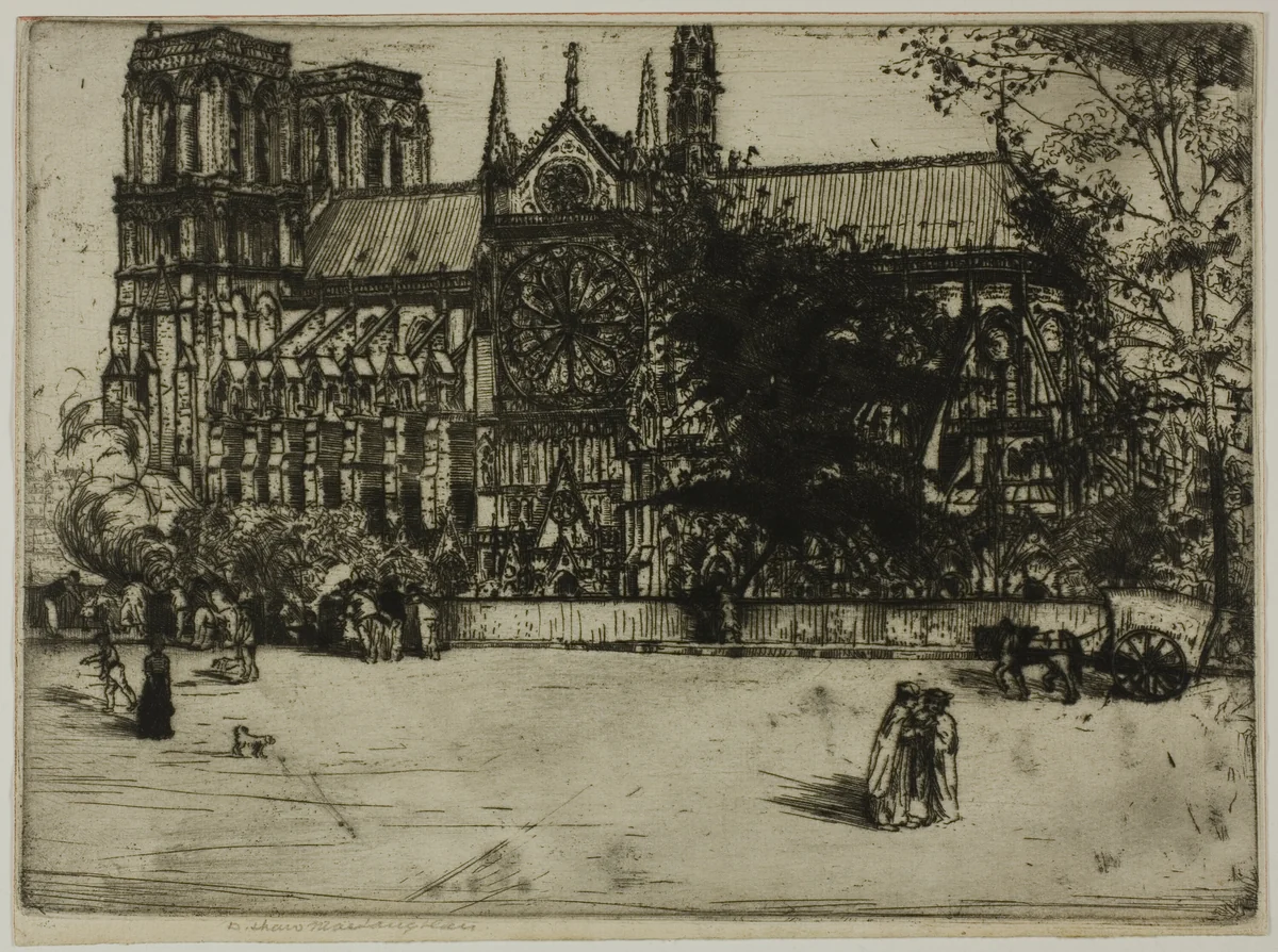 Notre Dame, Paris by Donald Shaw MacLaughlan, print, 1900