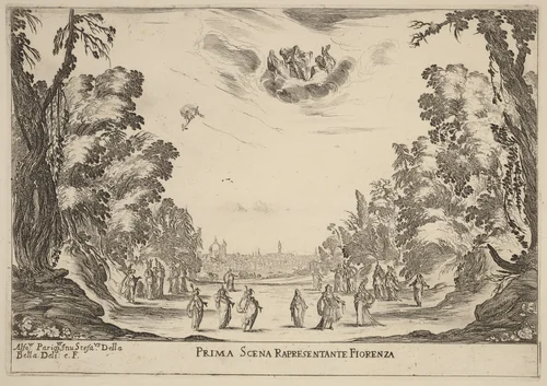 Prima Scena Representanta Firenza by Stefano della Bella, print, 1637