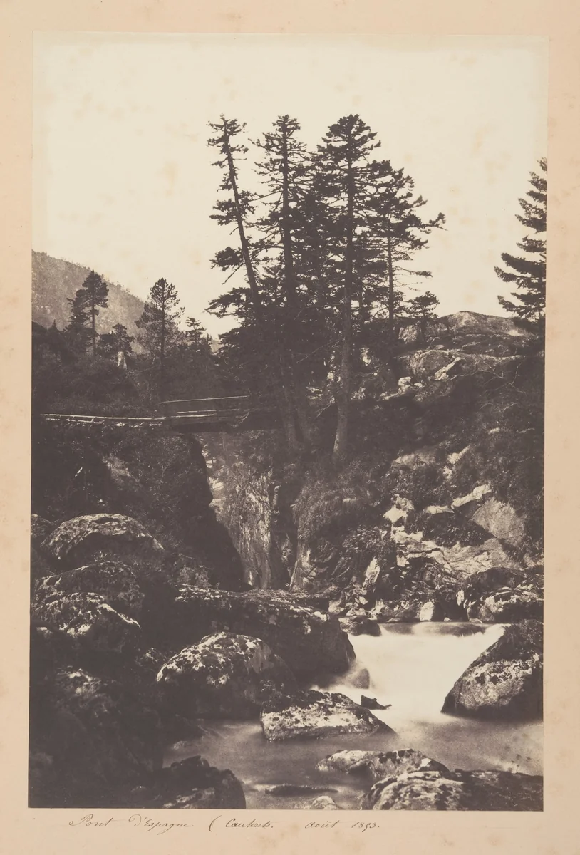 Cauterets, Pont d'Espagne by Joseph Vigier, photograph, 1853
