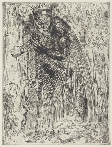 Macbeth V (The Vision of Lady Macbeth) by Wilhelm Lehmbruck, print, 1918