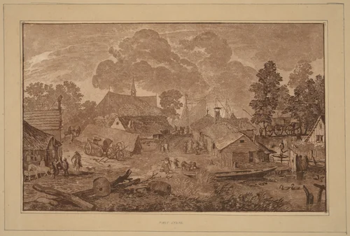 Village with Pond by Cornelis Ploos van Amstel
Cornelis Brouwer
Allart van Everdingen, print, 1782