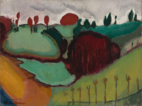 Landscape by Marcel Duchamp, painting, 1911