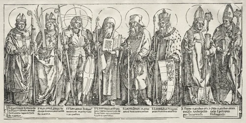 The Eight Saints of Austria by Albrecht Dürer, print, 1510-1520