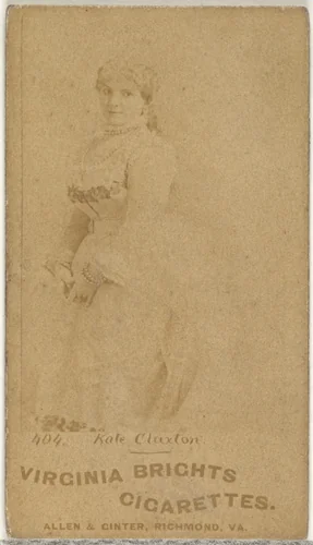 Card 404, Kate Claxton, from the Actors and Actresses series (N45, Type 1) for Virginia Brights Cigarettes by Allen & Ginter, photograph, 1885-1891